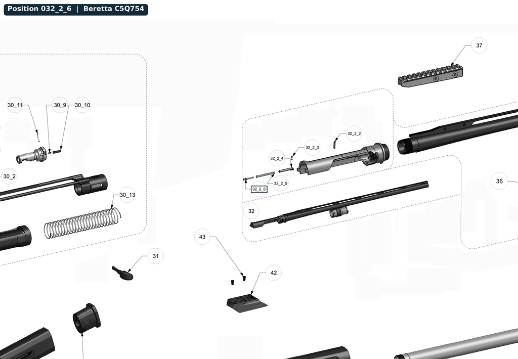 Beretta AX800 Extractor Plunger