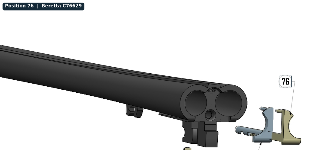 Beretta 486-EXTRACTOR RH