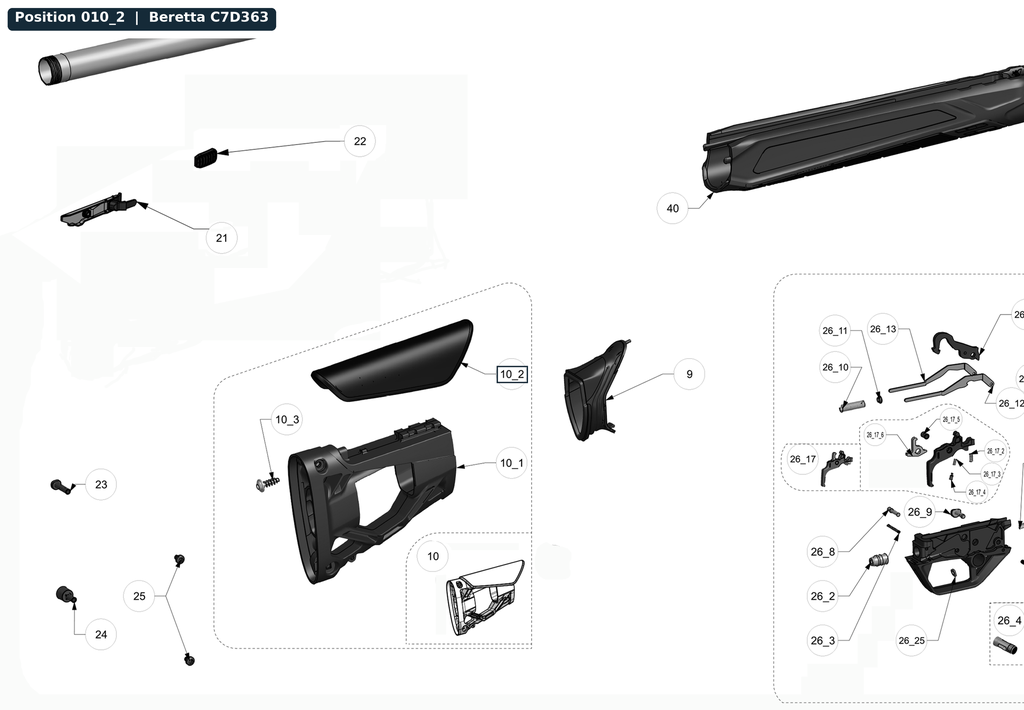 Beretta Beretta AX800 Standard Cheek Piece