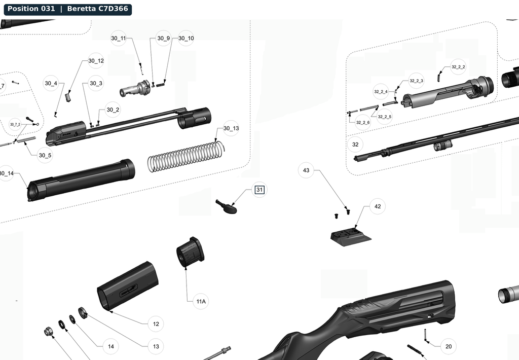 Beretta AX800 Bolt Handle