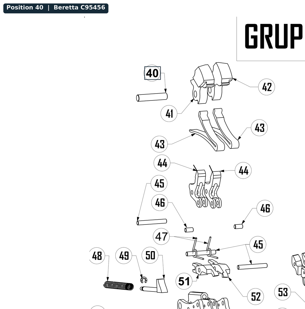 Beretta 486-HAMMER Retaining Pin