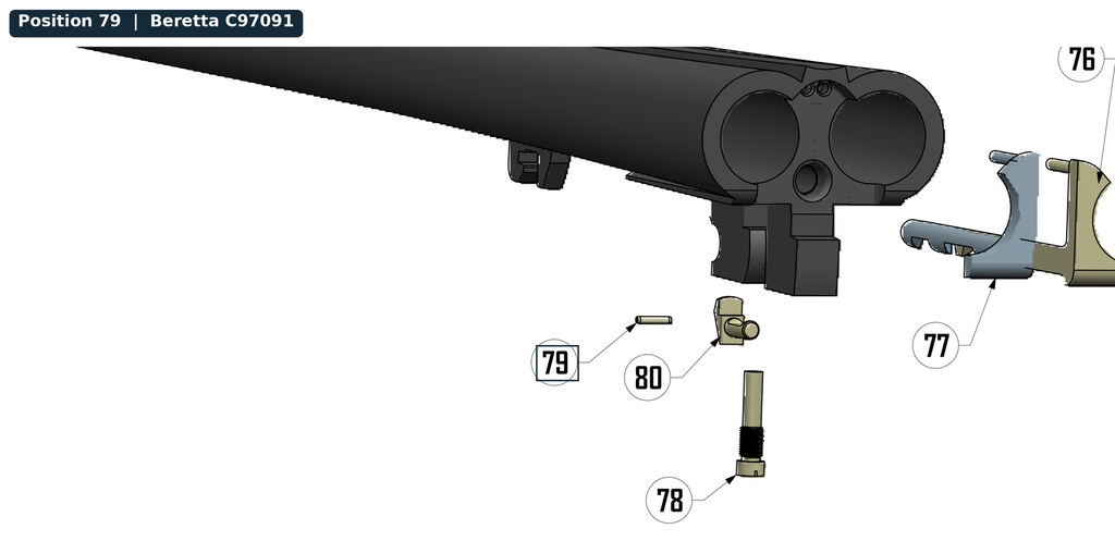 Beretta 486-EJECTOR Cam Retaining Pin