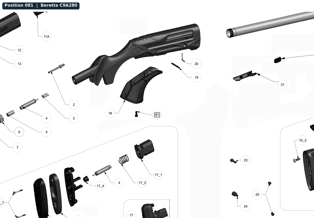 Beretta BRX1 Grip Screw : Part #81
