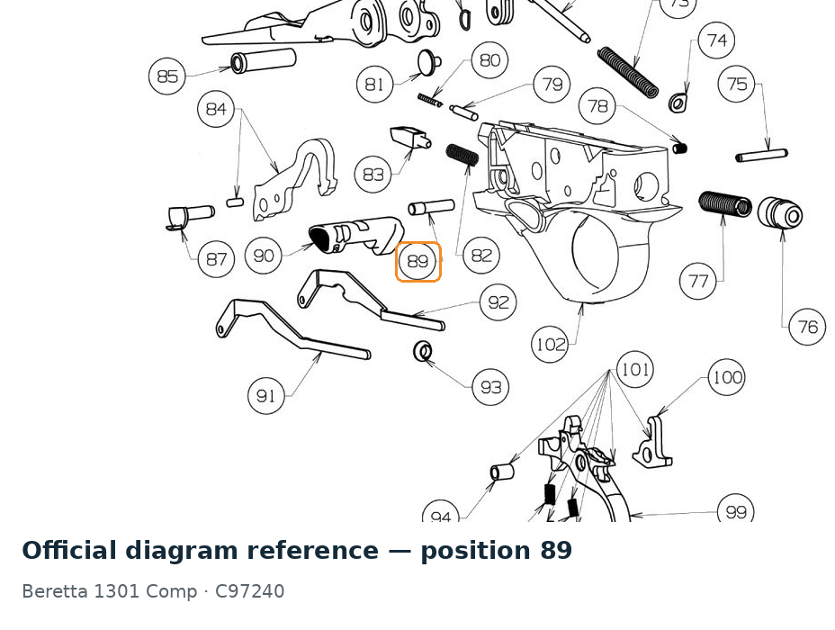 Beretta A300 / 1301 Trigger Pin