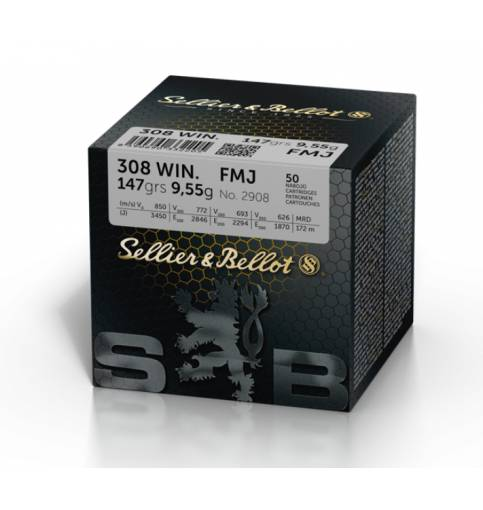 Sellier & Bellot .308 WIN 147gr FMJ