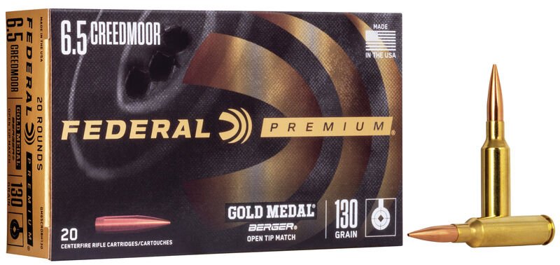 Federal 6.5 Creedmoor 130gr Gold Medal Berger Hybrid OTM