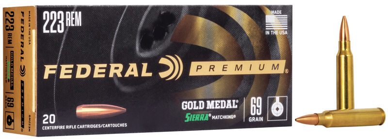 Federal .223 REM 69gr Gold Medal Sierra MatchKing BT HP