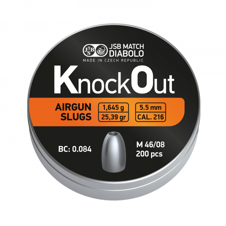 JSB Knockout Slugs .22 (.216) - 200 Pellets