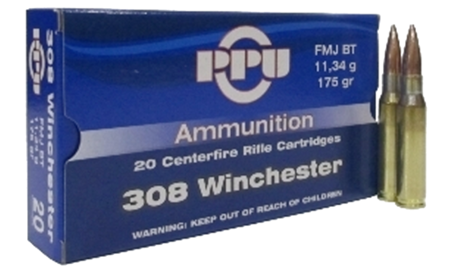 [A366] PPU .308 WIN 175gr FMJ BT