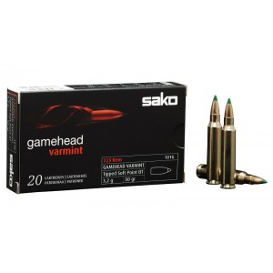 [SAK-P611101G] Sako .223REM 50gr Gamehead Varmint