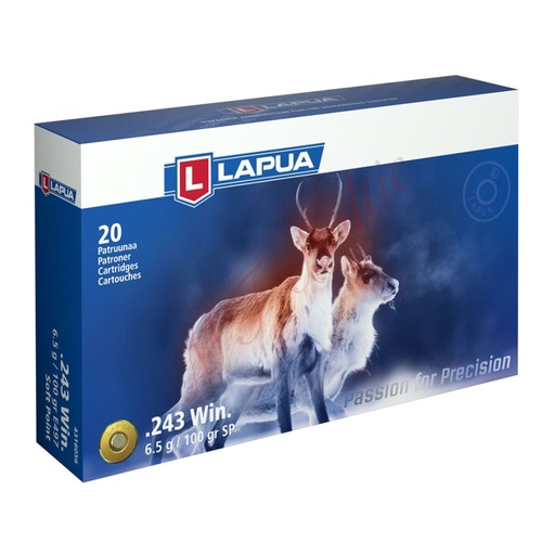 [LA4316056] Lapua .243 WIN 100gr Soft Nose