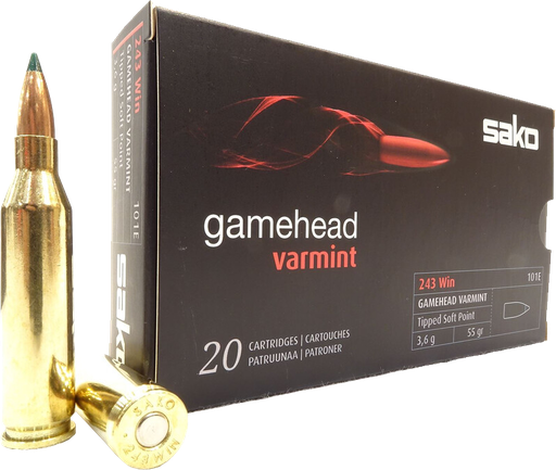 [SAK-P615101E] Sako .243 WIN 55gr Gamehead Varmint