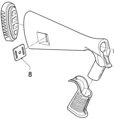 [G0028200] Benelli Pistol Grip Stock Sling Swivel Plate - 063C