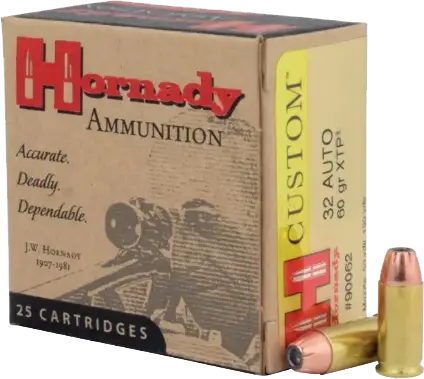 [HORN-90062] Hornady .32 Auto 60gr JHP XTP Custom