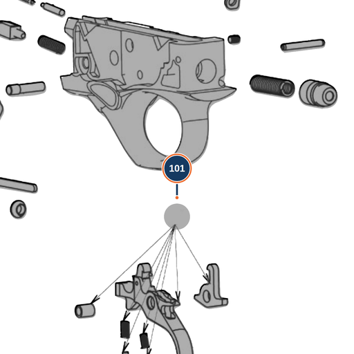 [BER-C88449] Beretta A300 / A400 / 1301 Chrome Trigger Assembly