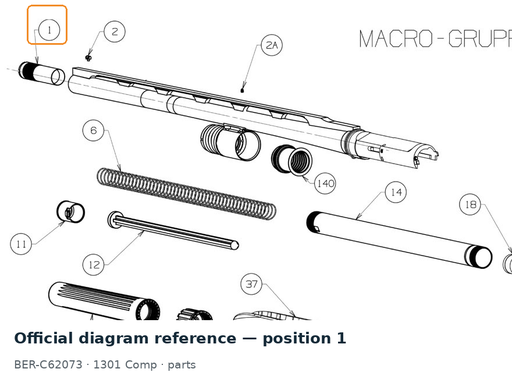 [BER-C62073] Beretta 686 / 687 / Ultraleggero / A400 / 1301 OptimaChoke HP Flush 1/4 Choke 12G