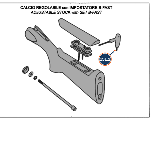 [BER-C62410] Beretta 686 / 687 / 694 / DT11 B-Fast Adjustable Stock Allen Key