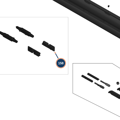 [BER-C6A257] Beretta 692 / 694 / DT11 Black Edition Barrel Weights (12 Pieces)