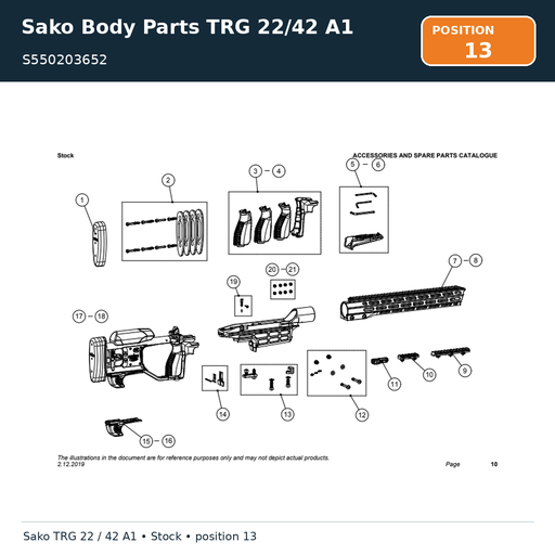 [S550203652] Sako Body Parts TRG 22/42 A1