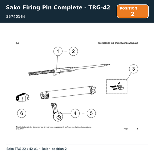 [S5740164] Sako Firing Pin Complete - TRG-42