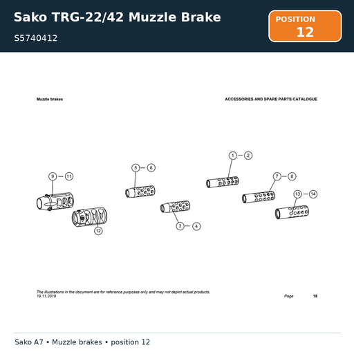 [S5740412] Sako TRG-22/42 Muzzle Brake