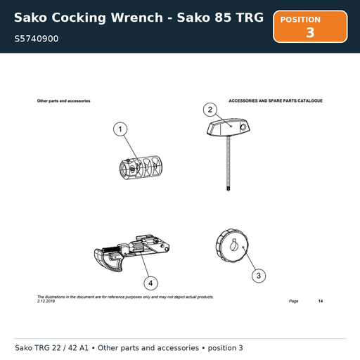 [S5740900] Sako Cocking Wrench - Sako 85 TRG