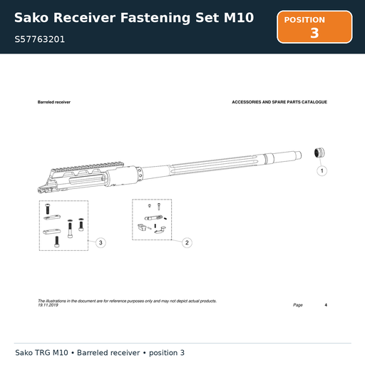 [S57763201] Sako Receiver Fastening Set M10