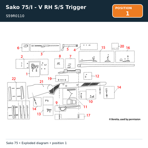 [S59R0110] Sako 75/I - V RH S/S Trigger