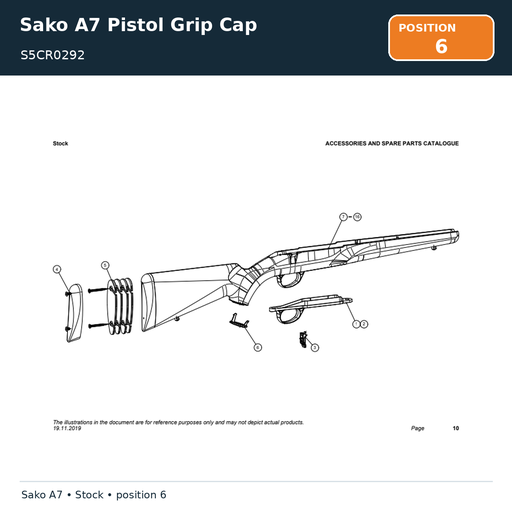 [S5CR0292] Sako A7 Pistol Grip Cap