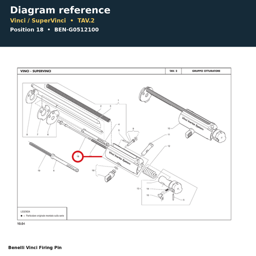 [BEN-G0512100] Benelli Vinci Firing Pin