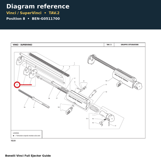 [BEN-G0511700] Benelli Vinci Full Ejector Guide