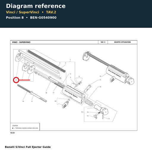 [BEN-G0540900] Benelli S/Vinci Full Ejector Guide