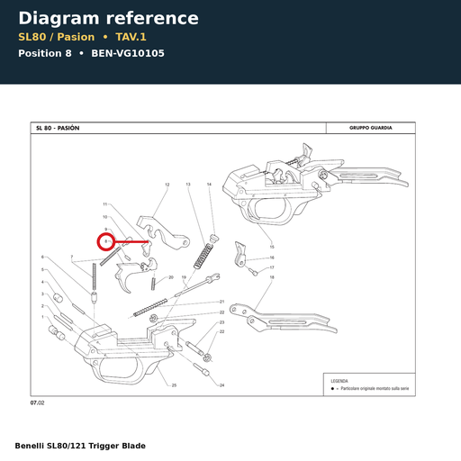 [BEN-VG10105] Benelli SL80/121 Trigger Blade