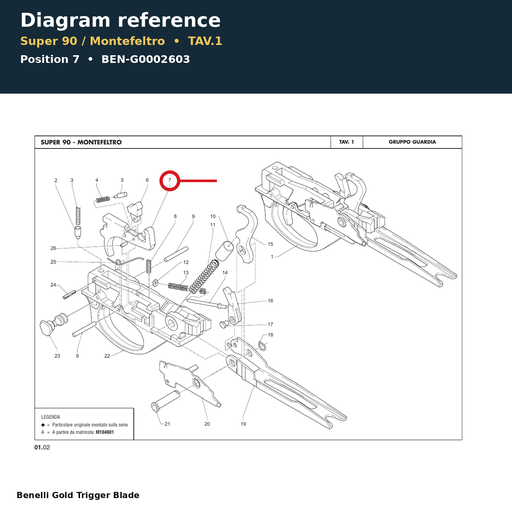[BEN-G0002603] Benelli Gold Trigger Blade