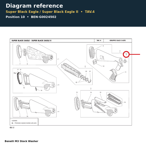 [BEN-G0024502] Benelli M3 Stock Washer