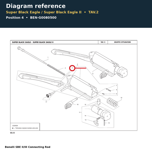 [BEN-G0080500] Benelli SBE II/III Connecting Rod