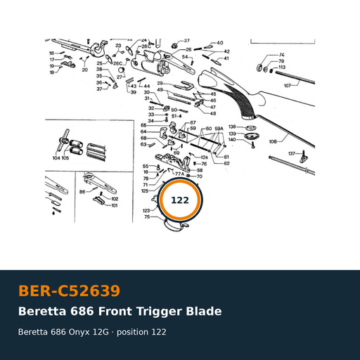 [BER-C52639] Beretta 686 Front Trigger Blade