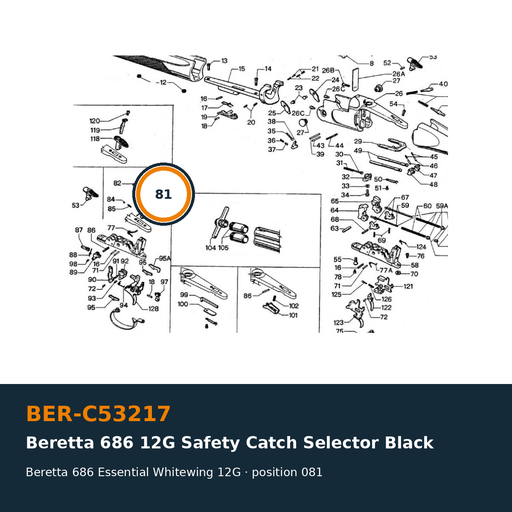 [BER-C53217] Beretta 686 12G Safety Catch Selector Black