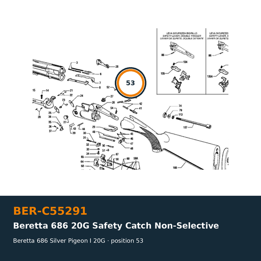[BER-C55291] Beretta 686 20G Safety Catch Non-Selective