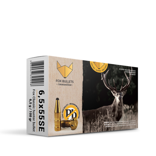 [FOX-UK-65X55SE-100] Fox Classic Hunter 6.5x55 SE 100gr