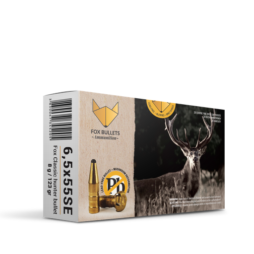 [FOX-UK-65X55SE-123] Fox Classic Hunter 6.5x55 SE 123gr
