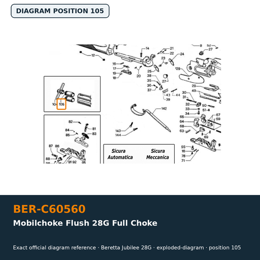 [BER-C60560] Beretta Mobilchoke Flush 28G Full Choke