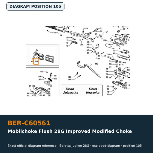 [BER-C60561] Beretta Mobilchoke Flush 28G Improved Modified Choke