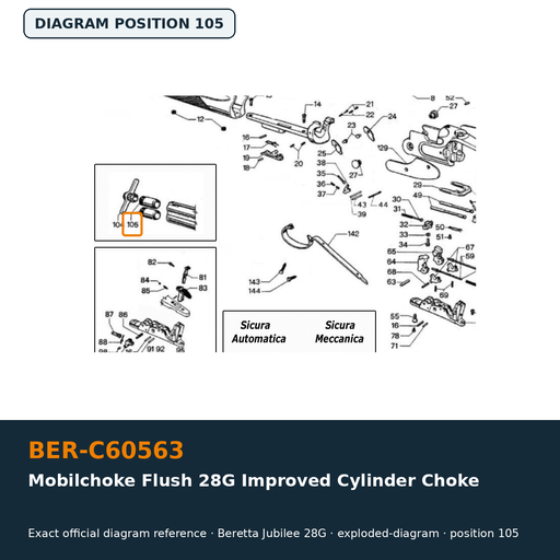 [BER-C60563] Beretta Mobilchoke Flush 28G Improved Cylinder Choke