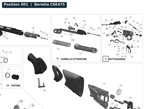 [BER-C6E475] Beretta Choke - O/C.HP Extension 20mm 20G Black Cyl