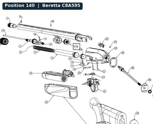[BER-C8A595] Beretta A400 Xcel 20G Piston Complete