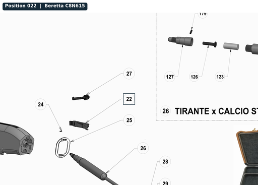 [BER-C8N615] Beretta A400L Cartridge Latch Assembly
