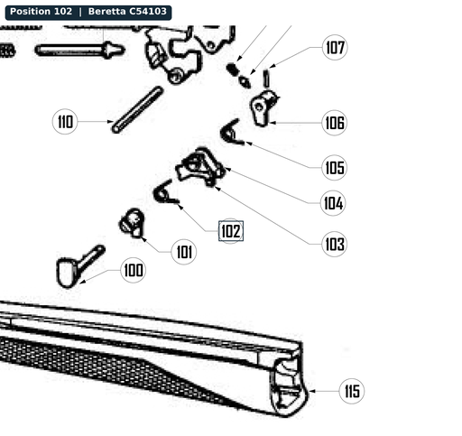 [BER-C54103] Beretta 486-EJECTOR Lever Spring LH