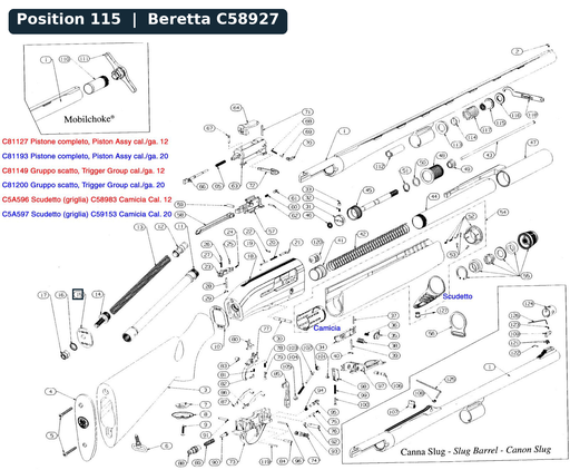 [BER-C58927] Beretta 391 Gas Valve Ring Nut