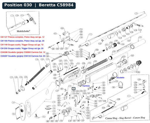 [BER-C58984] Beretta 391 12G Trigger Plate Pin